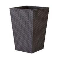 harwood square plastic brown planter h435cm l285cm