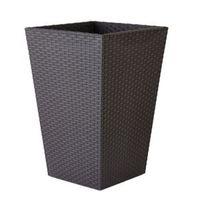 Harwood Square Plastic Brown Planter (H)57cm (L)38.5cm