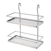 Hastings Silver Chrome Effect Two Tier Wire Shelf (L)300mm (D)180mm