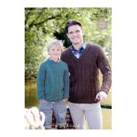 Hayfield Men & Boys Sweaters Bonus Knitting Pattern 9693 Aran