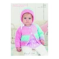 Hayfield Baby Cardigan & Bonnet Baby Changes Knitting Pattern 1498 DK