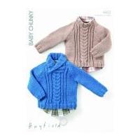 Hayfield Baby Sweaters Knitting Pattern 4402 Chunky