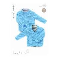 Hayfield Baby Sweaters Knitting Pattern 4408 Chunky
