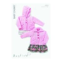 Hayfield Baby Cardigans Knitting Pattern 4409 Chunky