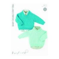 Hayfield Baby Sweaters Knitting Pattern 4412 DK
