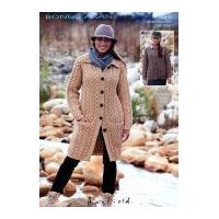 hayfield ladies coat jacket bonus knitting pattern 9468 aran