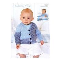 Hayfield Baby Cardigan & Sweater Baby Changes Knitting Pattern 1320 DK