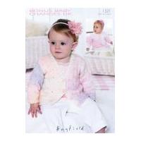 Hayfield Baby Cardigans Baby Changes Knitting Pattern 1321 DK