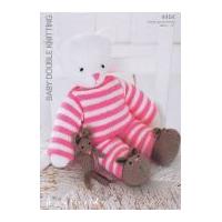 Hayfield Kitty in Pyjamas Toy Knitting Pattern 4464 DK