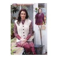 hayfield ladies cardigan waistcoat bonus knitting pattern 7369 aran