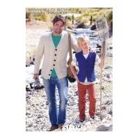 Hayfield Mens & Boys Cardigan & Waistcoat Bonus Knitting Pattern 7248 Aran