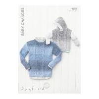 Hayfield Baby Sweaters Baby Changes Knitting Pattern 4601 DK