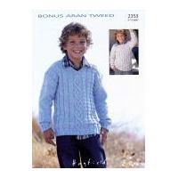 Hayfield Boys Sweaters Bonus Knitting Pattern 2353 Aran