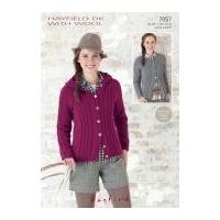 Hayfield Ladies Jackets With Wool Knitting Pattern 7057 DK
