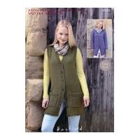 hayfield ladies cardigan waistcoat with wool knitting pattern 9699 chu ...