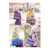 hayfield ladies bags colour rich knitting pattern 7295 chunky