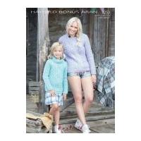 Hayfield Ladies & Girls Sweaters Bonus Knitting Pattern 7253 Aran