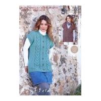 hayfield ladies waistcoats with wool knitting pattern 7382 chunky