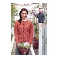 hayfield ladies mens cardigans bonus knitting pattern 7371 aran