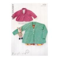 hayfield baby cardigans knitting pattern 4599 chunky