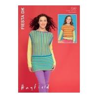 Hayfield Ladies & Girls Tops Fiesta Knitting Pattern 7287 DK