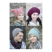 Hayfield Family Hats Bonus Knitting Pattern 7124 Aran