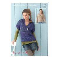Hayfield Ladies Sweaters Ripple Knitting Pattern 7199 Super Chunky