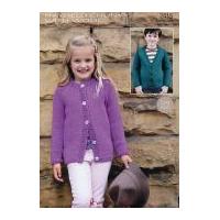 Hayfield Childrens Cardigans With Wool Knitting Pattern 2415 Chunky