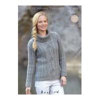 hayfield ladies sweater bonus knitting pattern 9685 aran