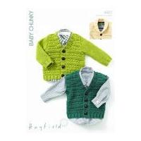 Hayfield Baby Cardigans & Waistcoat Knitting Pattern 4403 Chunky