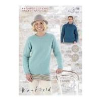 Hayfield Ladies & Mens Sweaters With Wool Knitting Pattern 7150 DK