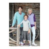 Hayfield Family Sweater & Tank Top Bonus Knitting Pattern 7250 Aran