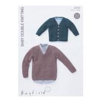 hayfield baby sweater cardigan knitting pattern 4454 dk