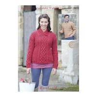 Hayfield Ladies & Mens Sweaters Bonus Knitting Pattern 7139 Aran