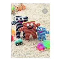 Hayfield Stripy Toys Knitting Pattern 4613 Chunky