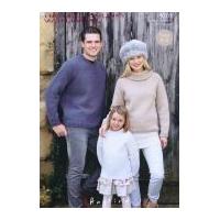 Hayfield Family Sweaters With Wool Knitting Pattern 9701 Chunky