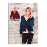 Hayfield Ladies Cardigans With Wool Knitting Pattern 9897 DK