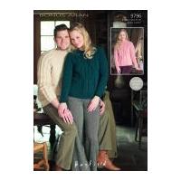 hayfield ladies mens sweaters bonus knitting pattern 9796 aran