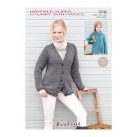 Hayfield Ladies & Girls Cardigans With Wool Knitting Pattern 9746 Super Chunky