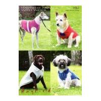 hayfield pet dog coats with wool knitting pattern 7261 aran