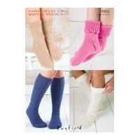 Hayfield Family Socks With Wool Knitting Pattern 9902 DK