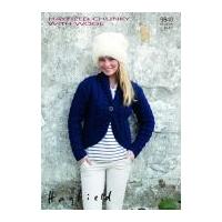 Hayfield Ladies Jacket With Wool Knitting Pattern 9840 Chunky