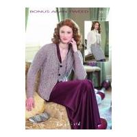 hayfield ladies cardigan skirt bonus knitting pattern 9802 aran