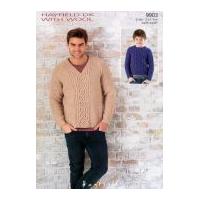 Hayfield Men & Boys Sweaters With Wool Knitting Pattern 9903 DK