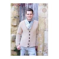 Hayfield Mens Cardigan With Wool Knitting Pattern 9703 Chunky