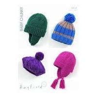 Hayfield Baby Hats & Beret Knitting Pattern 4404 Chunky