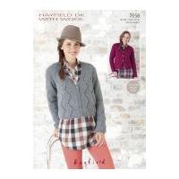 Hayfield Ladies Cardigans With Wool Knitting Pattern 7058 DK