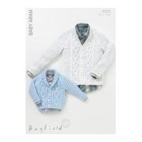 hayfield baby cardigans knitting pattern 4503 aran