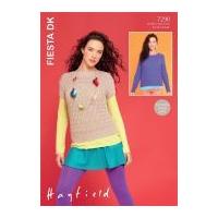 Hayfield Ladies Sweater & Top Fiesta Knitting Pattern 7290 DK