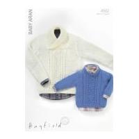 Hayfield Baby Sweaters Knitting Pattern 4502 Aran